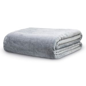 Cobertor Solteiro Velour 100% Microfibra Cinza 150x220cm 112593024036 - Camesa