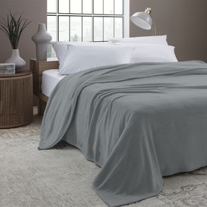 Cobertor Casal Velour 100% Microfibra Cinza 180x220cm 112593014036 - Camesa