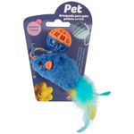 Brinquedo_Para_Gato_Rato_Com_Bola_Guizo_Poliéster_Sortido_12x3x3cm_Ref.LM2950PET_honeyhome