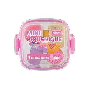 Borrachas Lancheira Mini Piquenique Pote com 4 Unidades 353116 - Tilibra