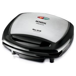 Sanduicheira Elétrica Max Grill G-07 Preto/Inox 1200W 127V 309001 - Mondial