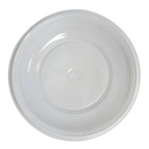 Prato Fundo 20cm Descartável Plástico Biodegradável Branco com 10 Unidades 7620 - Trick Trick