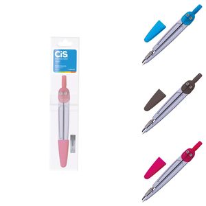 Compasso Escolar Metal 106-B com Grafite Blister 1 Unidade 187603 - Cis