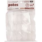 Conjunto_Mini_Potes_Multiúso_Plástico_Transparente_80ml_6_Peças_4,5x5x6cm_LM2524_-_honeyhome