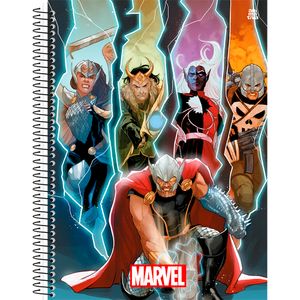 Caderno Universitário Espiral Capa Dura Marvel Now Sortido 1 Matéria 80 Folhas 10279 - São Domingos