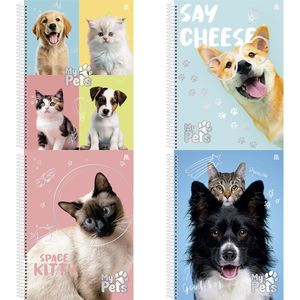 Caderno Universitário 10 Matérias My Pets Sortido 233082/10189 - São Domingos