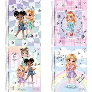 Caderno Universitário Debby 1 Matéria 80 Folhas Estampas Sortidas 233095/10194 - São Domingos