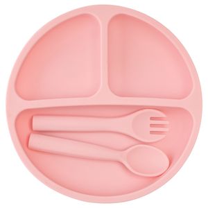 Kit Prato com Talheres Infantil 3 Peças Sortido Silicone LM2402BB - honeyhome