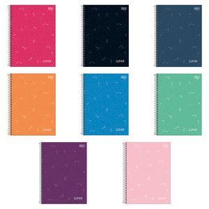 Caderno Universitário Espiral Lunix Sortido 16 Matérias 256 Folhas 340626 - Tilibra
