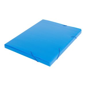 Pasta Ofício com Elástico 20mm Plástico Azul 020209 - Polibrás