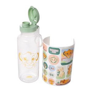 Garrafa Fun Rei Leão Plástico Pistache 600ml 17176 - Plasútil