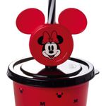 Copo_Com_Canudo_E_Pin_Minnie_Plástico_Vermelho_500ml_Ref.17442_Plasútil
