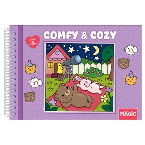 Livro de Colorir Comfy And Cozy Purple Ref.20575 - Magic