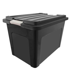 Caixa Organizadora Top Box Plástico Preto 57 Litros TB1681 - Monte Libano