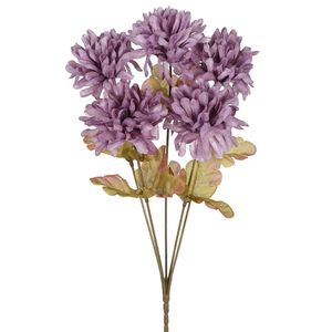 Buquê Crisântemo X5 Lavanda Outono 39x15cm 52751113 - Grillo