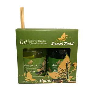 Kit Difusor de Ambiente E Sabonete Líquido Aromas Brasil Bambu 250ml 272 - Amazônia Aromas