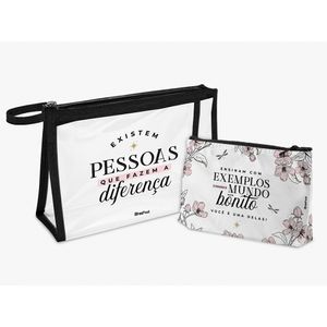 Kit 2  Necessaires Pvc Pessoas Que Fazem A Diferença 14425 - Brasfoot