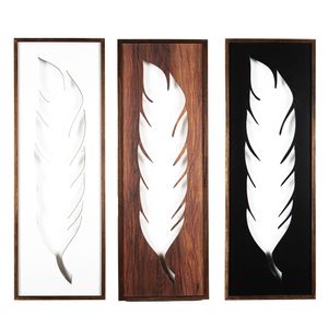 Quadro Luxo Folha Vazado MDF Sortido 30x90cm 157 - Art Frame