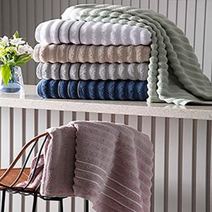 Toalha Banhão Jacquard Wave Cinza 80x150cm 70066000820057 - Corttex