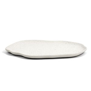 Bandeja de Mesa Cerâmica Offwhite 21x30cm 17558 - Mart