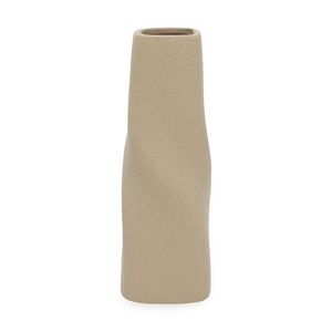 Vaso Cilindro Ceramica Bege 35,5x13cm 19459 - Mart