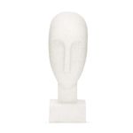 Escultura_Face_Poliresina_Branca_20x7,5x7cm_Ref.20125_Mart