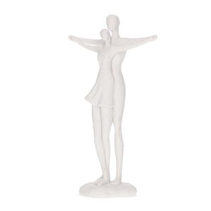 Escultura Casal Poliresina Cinza 30,5x18x8cm 20188 - Mart