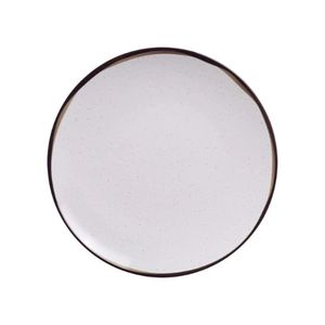 Prato Sobremesa Canyon Porcelana Off-white Filete Preto Abstrato 19cm 96580133 - Tramontina
