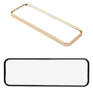Bandeja Decorativa Retangular Vidro Acabamento Plástico Sortido 1,5x10x29cm CB4419 - Moment