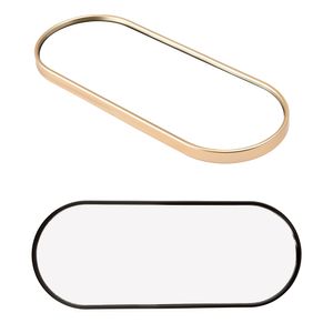 Bandeja Decorativa Oval Vidro Acabamento Plástico Sortido 1,5x11,9x29,8cm CB4421 - Moment
