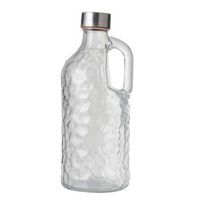 Garrafa 1,5L com Alça Relevo Vidro Tampa Metal GRFA006 - Hauskraft