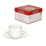 Conjunto_4_Xícaras_Chá_200ml_Com_Pires_Royal_Porcelana_Branca_Com_Borda_Dourada_Ref.JGCH063_Hauskraft