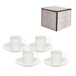 Conjunto_4_Xícaras_Café_90ml_Com_Pires_Royal_Porcelana_Branca_Com_Borda_Dourada_Ref.JGXC082_Hauskraft