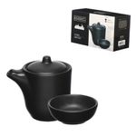 Kit_Shoyu_Manhattan_Porcelana_Preto_5_Peças_Ref.PCLN258_Hauskraft