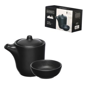 Kit Shoyu Manhattan Porcelana Preto 5 Peças PCLN258 - Hauskraft