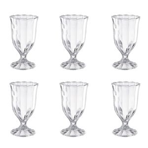 Conjunto 6 Taças Para Água/Vinho Peach Vidro 340ml TCVN070 - Hauskraft