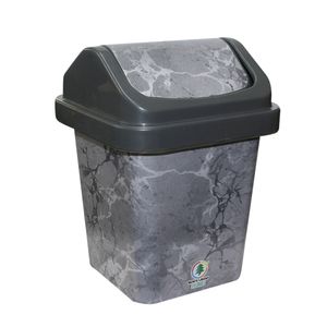 Lixeira 3L Basculante Polipropileno Decorado Mármore LD1751 - Monte Líbano