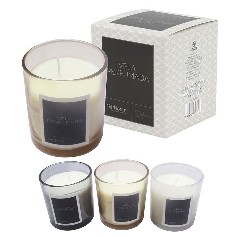 Lumière Valencia Cream & Foundation セット Vela Perfumada Copo de Vidro Sortida DAM252 - Importadora Cascavel