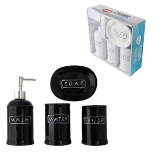Conjunto 4 Acessórios Para Banheiro Cerâmica Sortido CK5650 - Clink