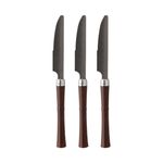 Kit_3_Facas_Churrasco_Florença_Inox_Cabo_Plástico_Marrom_19,8x1,7cm_Ref.CK5805_Clink