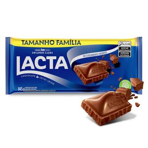 Barra de Chocolate Ao Leite Tamanho Família 145g 1684 - Lact