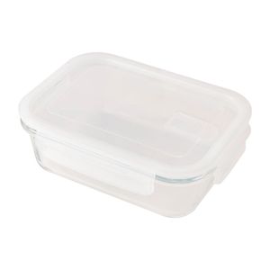 Pote Hermético 970ml Retangular Vidro 19,5x14,8x6cm F0364 - Flashgoods