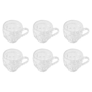 Conjunto 6 Xícaras 210ml Vidro 7,7x7,7x8cm F0292 - Flashgoods