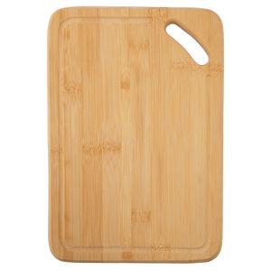Tábua de Corte com Alça Vazada e Canto de Bambu 30x20x1,8cm honeyhome