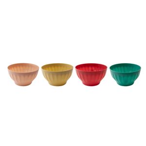 Conjunto de Bowls Redondos Plástico Sortido 4 Peças 12,8x6,9cm B0167 - bee