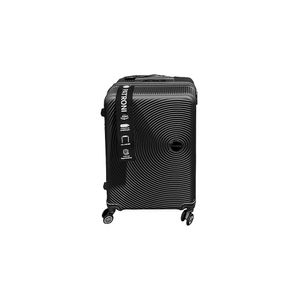 Mala de Viagem 28" Patroni com Rodinhas 360° Alça Telescópica Plástico ABS Preta 48x30x74cm LM3154 - honeyhome