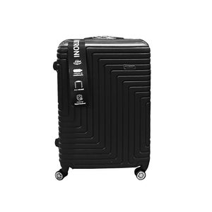 Mala de Viagem 28" Patroni com Rodinhas 360° Alça Telescópica Plástico ABS Preto 48x30x74cm LM3150 - honeyhome