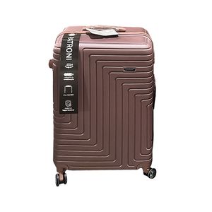 Mala de Viagem 28" Patroni com Rodinhas 360° Alça Telescópica Plástico ABS Rosé 48x30x74cm LM3139 - honeyhome