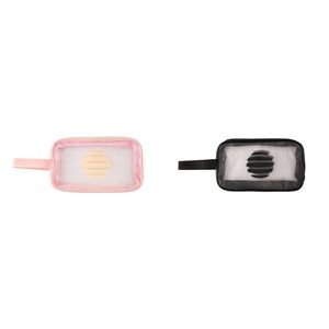 Necessaire Multiuso Com Alça Poliéster Plástico Transparente Sortida 25x7,5x14cm LM1551 - honeyhome