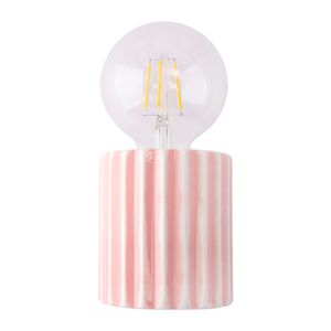 Luminária de Mesa Cerâmica e Vidro 8,5x16cm Branco CB4159 - Clink